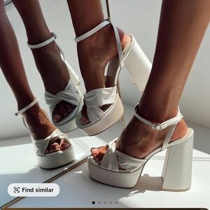 Princess Polly White Platform Sandals